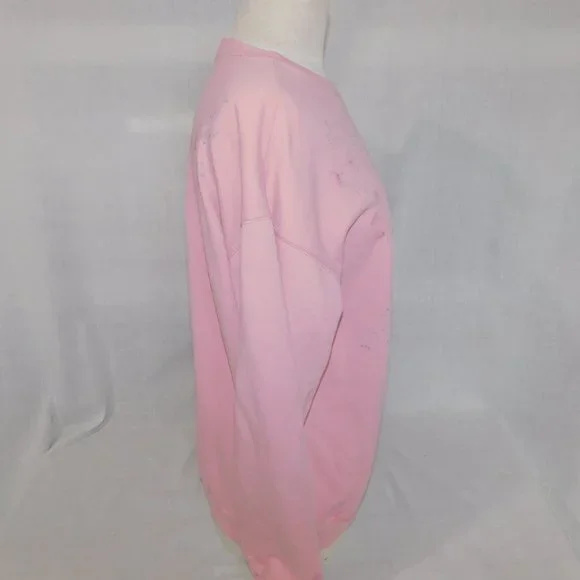 VTG 90s Northern Reflections Womens L Pink Floral Glitter detail  Sweatshirt - Picture 9 of 13